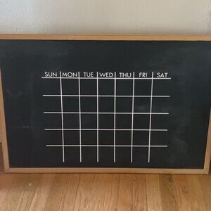 Weekly Planner Chalkboard with Wooden Frame